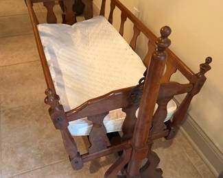 Vintage wood cradle in great condition.