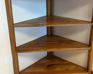 Lot 12: Triangle Wood Corner Shelf