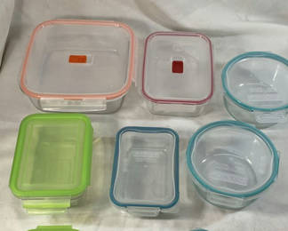 Lot 76: Assorted GlassFood Storage Containers with Lids