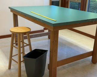 Lot 9: Large Wood Craft Table