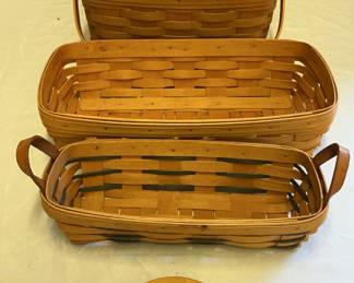 Lot 16: Longaberger Handwoven Basket Set