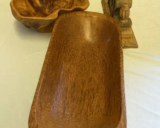 Lot 22: Wooden Bowls and Corbel Bookends