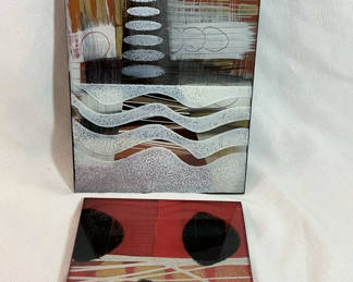 Lot 45: Two Small Wall Art Glass By Kate Dwyer