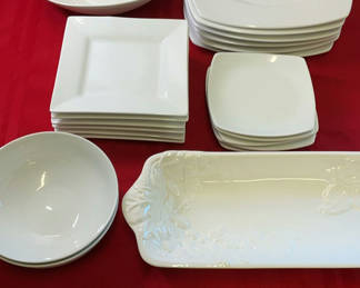 Lot 31: Mostly Pier 1 White Dishes
