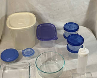 Lot 77: Assorted Food Storage Containers and Glass Dishes