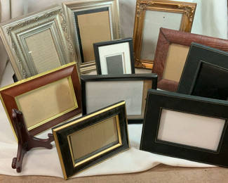 Lot 60: Assorted Decorative plastic and leather Picture Frames