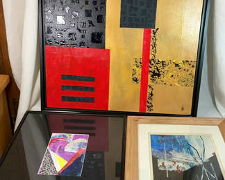 Lot 53: Three More Mixed Media Wall Art By Anne Schneider