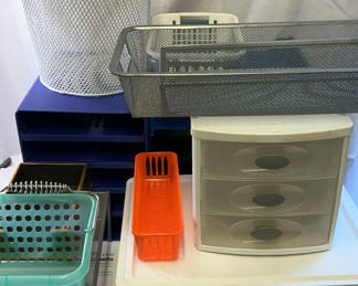 Lot 89: Assorted Office and Storage Organizers