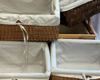 Lot 15: Fabric Lined Baskets
