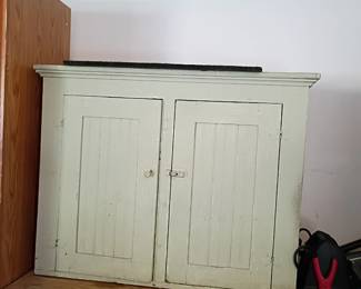 Green Wooden Storage Cabinet