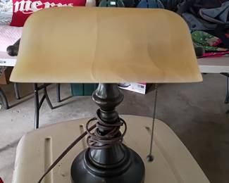 Banker-style desk lamp