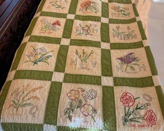 State flowers quilt