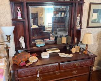 Dresser and mirror