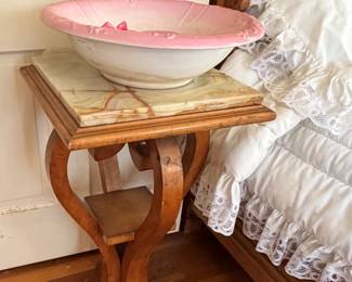 Marble top side table