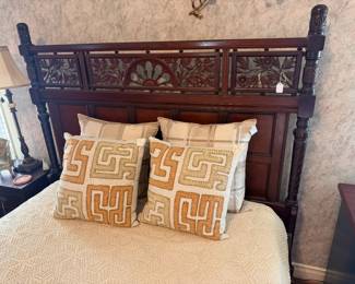 Carved headboard