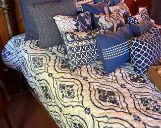 Blue and white bedding is always in style