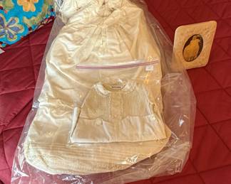 Christening gown (and picture of the baby wearing)
