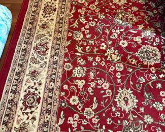 Close look at rug in downstairs bedroom