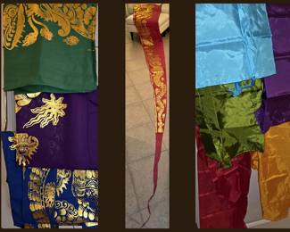 Asian Inspired Pennants or Flags; Some Very Large, Would make Cool Decorations