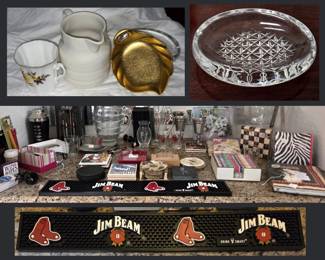 English Porcelain, Orrefors Soapdish and a Good Slection of Barware