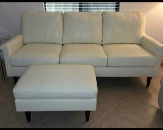 Very Nice Modernist Sofa and Matching Ottoman