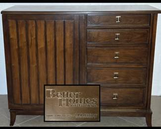 Better Homes and Gardens Cabinet Showing the inside Drawers & Label