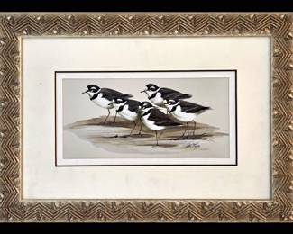 Nicely Framed Print;  Art Lamay Titled Plovers