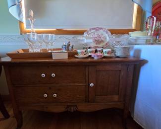 Oak wash stand or sideboard server