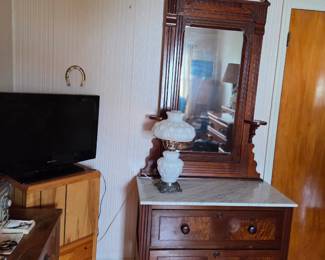 Victorian-era marble top dresser