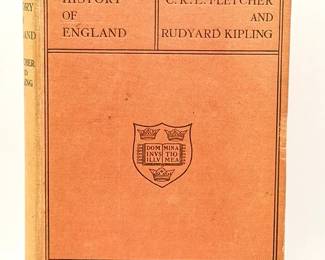 1911 First Edition Rudyard Kipling & C.R.L Fletcher A School Of History In England Antique Book
