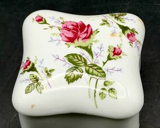 Floral Trinket Dish Unmarked