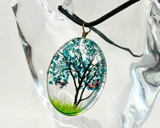 Pressed Flower Pendant Necklace