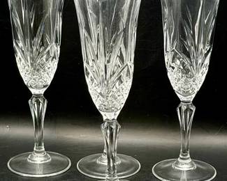 (4) Salzburg by Cristal de Flandre Champagne Flutes