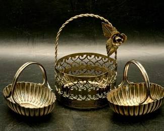 (3) Vintage Metal Baskets