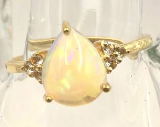 925 Sterling Silver Ring Gold Tone Size 8.5