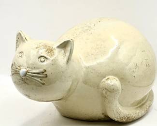 Vintage Cat Loaf Pottery Figurine