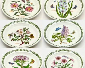 (6) Portmeirion Botanic Garden 8” Plates