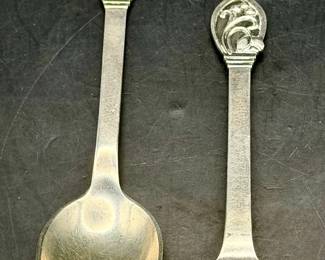 A. Dragsted Stamped Sterling Silver Spork & Food Pusher