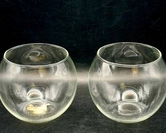 (3) Bubble Bowl Glasses