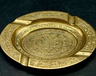 Ornate Metal Ashtray Made In India