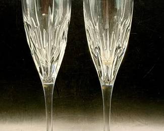 (2) Waterford Nocturne Crystal Wine Glasses