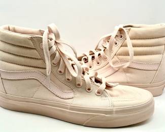 Vans Sk8 Hi Mono Canvas Peach Blush Size 8 Sneakers