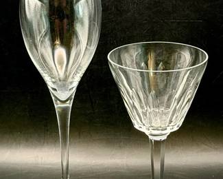 (2) Baccarat Wine Glasses-Signed