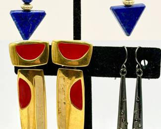 (3) Pairs Of Vintage Earrings