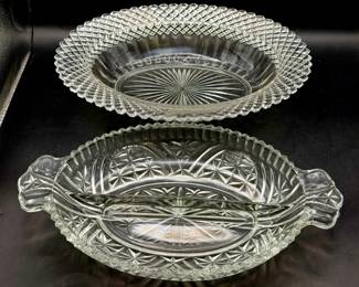 (2) Lovely Clear Glass Dishes