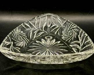 Vintage Triangular Pinwheel Glass Dish
