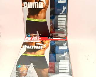(2) NIB Puma Moisture Wicking Boxer Briefs Size Large