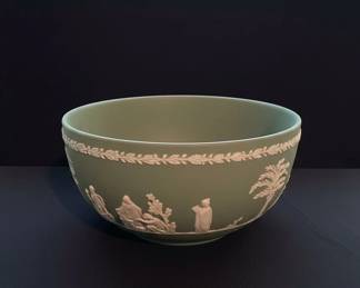 Wedgwood Sage Green Jasperware Sacrifice Bowl