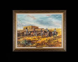 Western Scene Oil Painting