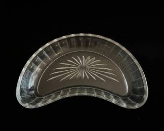 Set of Vintage Pressed Glass Crescent Salad Plates